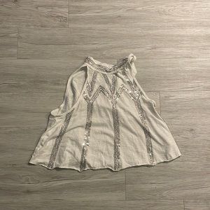 Free people White top with sparkles - sm